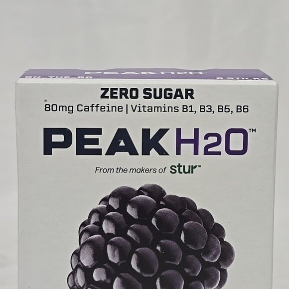 PEAK H2O By Stur ENERGY BlackBerry Grape 6 PACK 36 Count Drink Mix Enhancer - Picture 4 of 7